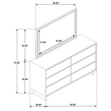 Glenwood - 6-Drawer Dresser Cabinet by Coaster Fine Furniture | Bel Furniture