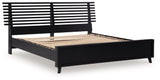 Danziar - King Slat Panel Bed - Black