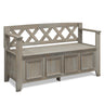 Amherst - Handcrafted Entryway Storage Bench Pearl Silver by Simpli-Home | Bel Furniture