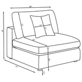 Serene Upholstered Armless / Corner Chair