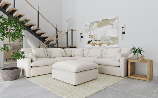 Hobson - Upholstered Modular Sectional Sofa With Ottoman