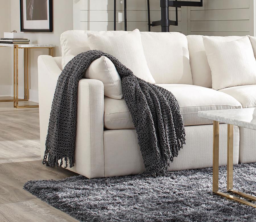 Hobson Upholstered Sectional Pieces Charcoal