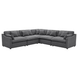 Hobson Upholstered Sectional Pieces Charcoal