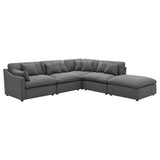 Hobson Upholstered Sectional Pieces Charcoal