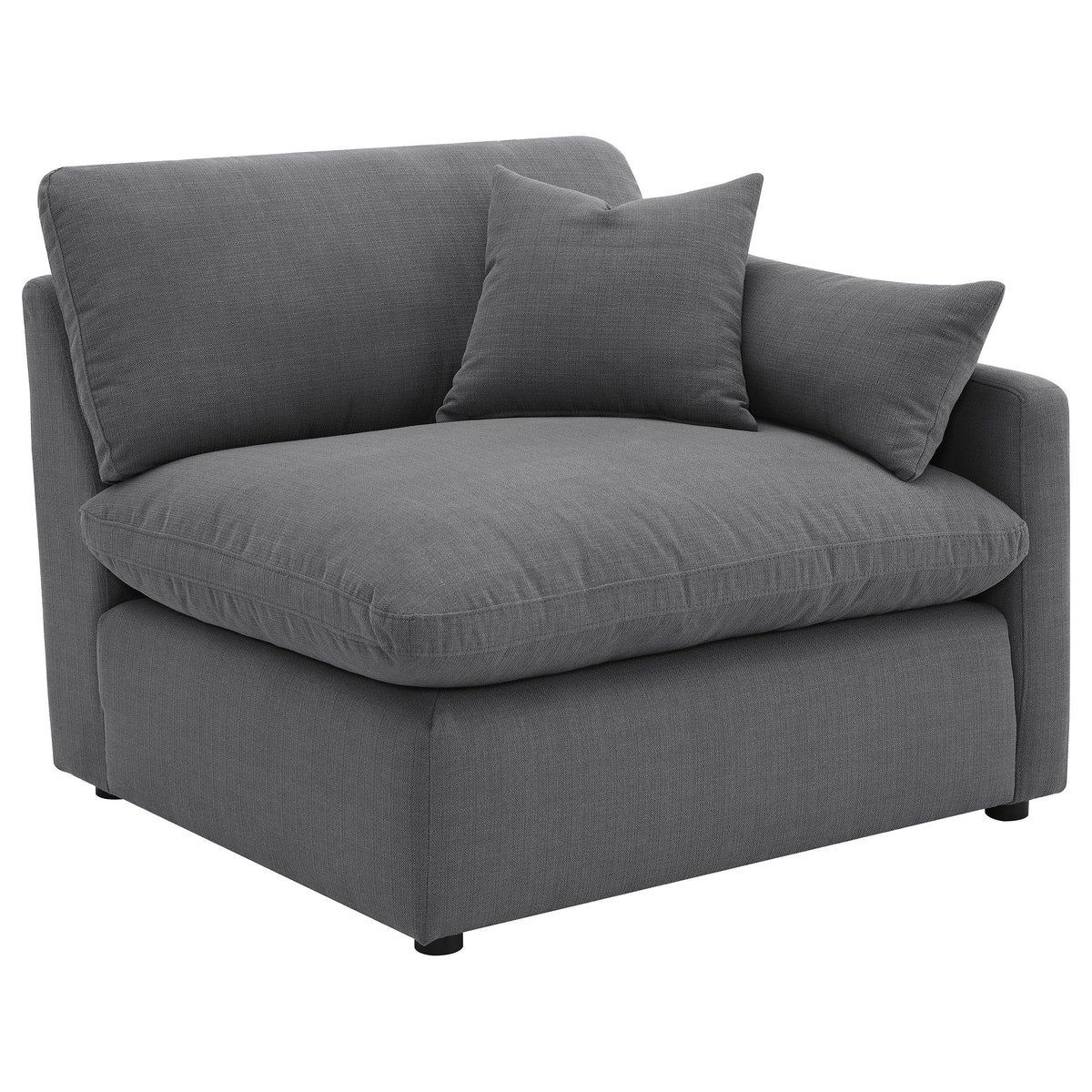 Hobson Upholstered Sectional Pieces Charcoal