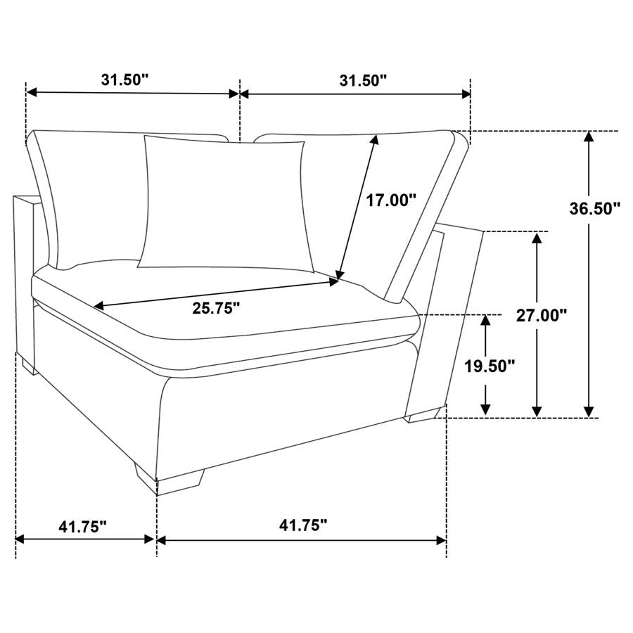 Lakeview - 5-Piece Upholstered Modular Sectional Sofa
