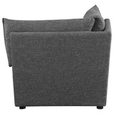 Sasha Upholstered Corner / LAF / RAF Chair Barely Black