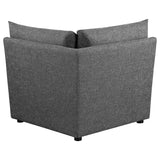 Sasha Upholstered Corner / LAF / RAF Chair Barely Black