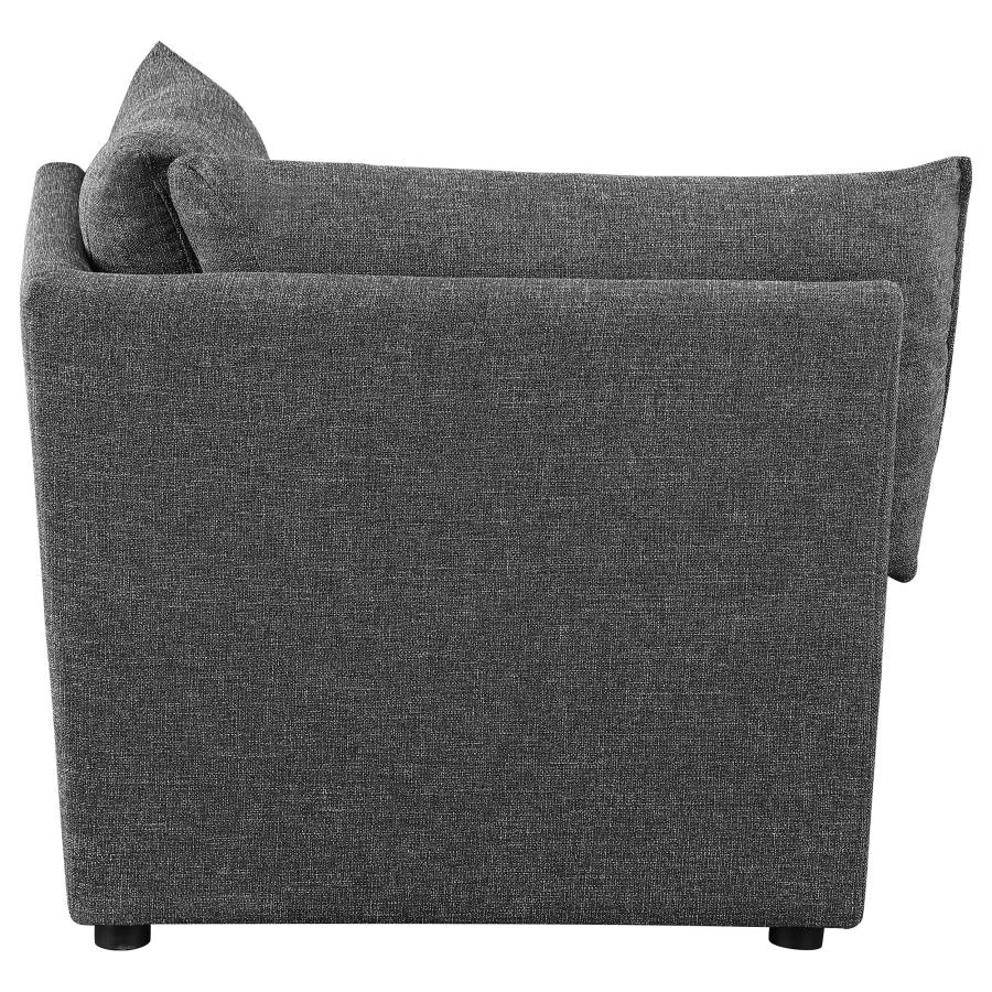 Sasha Upholstered Corner / LAF / RAF Chair Barely Black