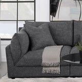 Sasha Upholstered Corner / LAF / RAF Chair Barely Black