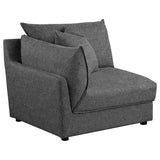 Sasha Upholstered Corner / LAF / RAF Chair Barely Black