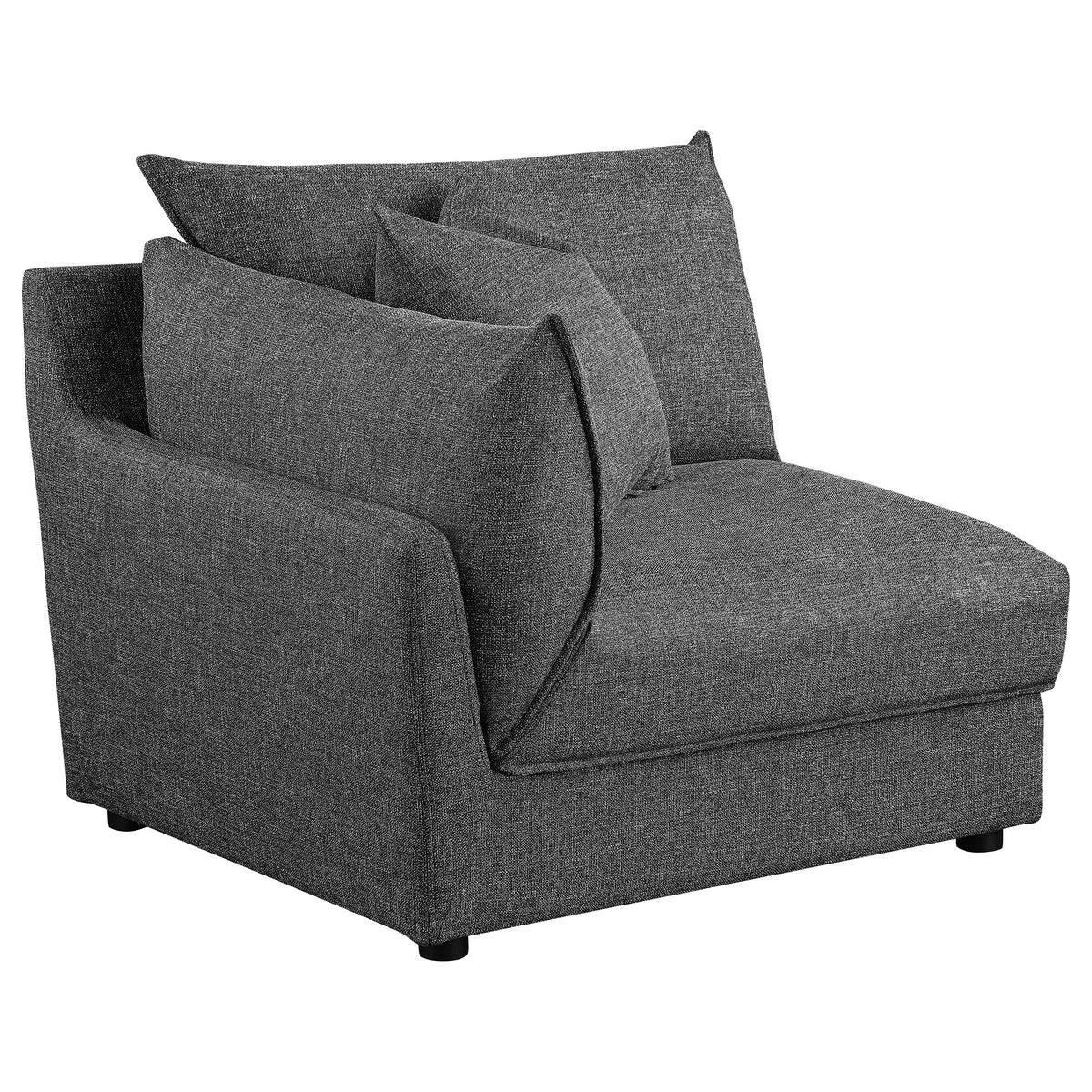 Sasha Upholstered Corner / LAF / RAF Chair Barely Black