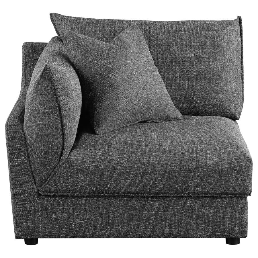 Sasha Upholstered Corner / LAF / RAF Chair Barely Black