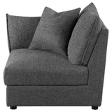 Sasha Upholstered Corner / LAF / RAF Chair Barely Black