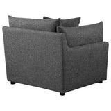 Sasha Upholstered Corner / LAF / RAF Chair Barely Black