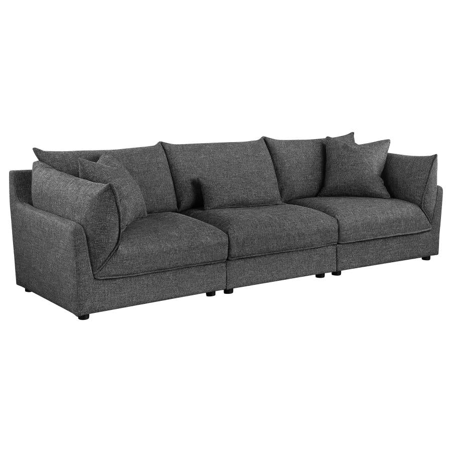 Sasha Upholstered Corner / LAF / RAF Chair Barely Black