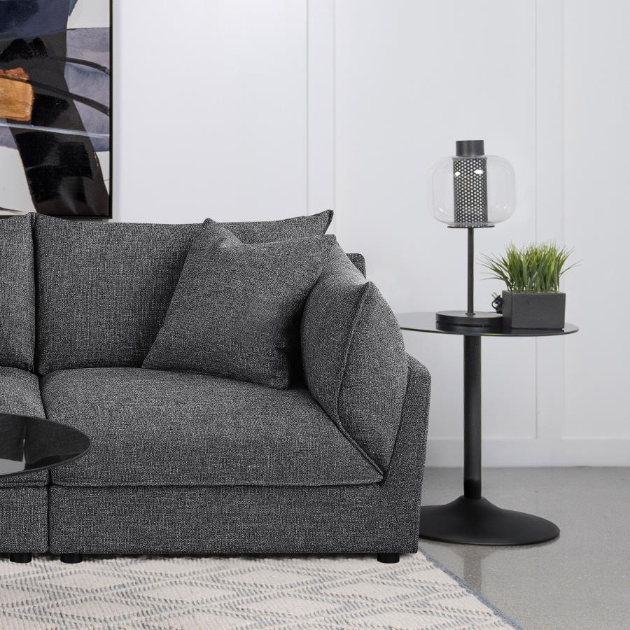 Sasha Upholstered Corner / LAF / RAF Chair Barely Black