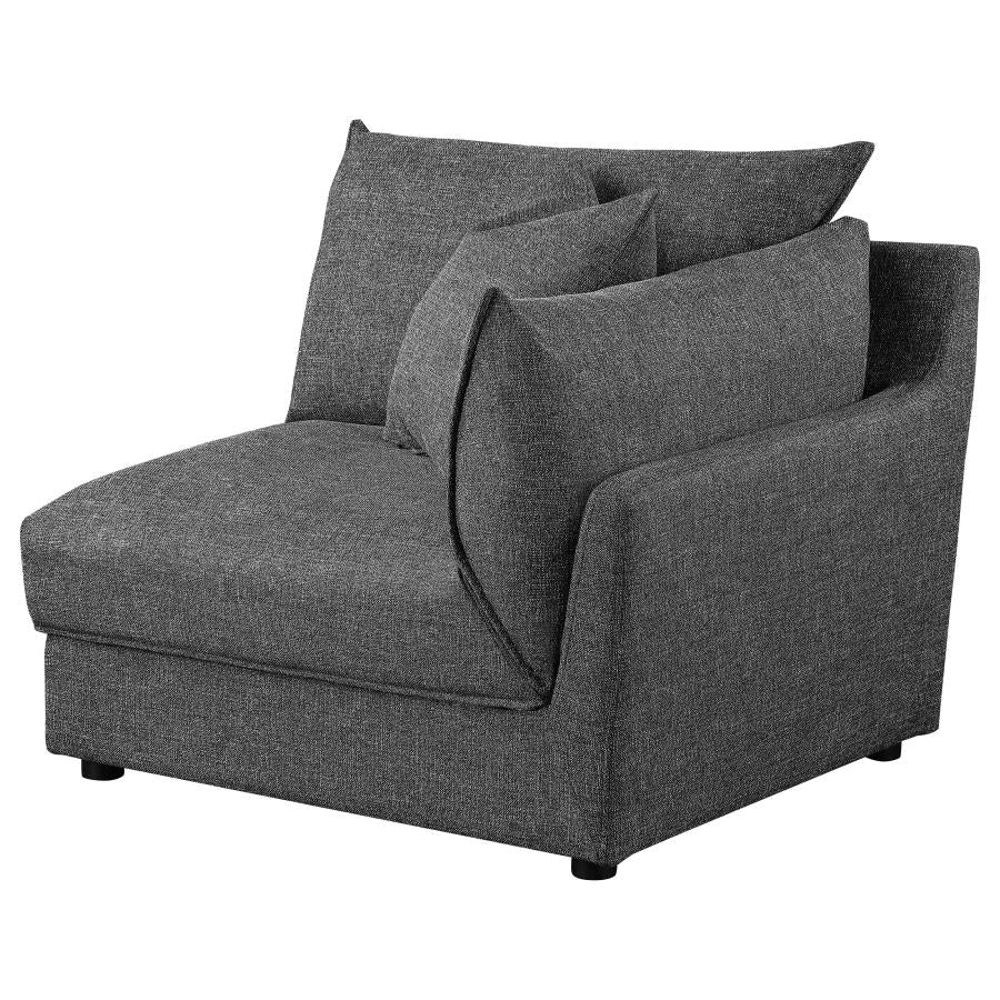 Sasha Upholstered Corner / LAF / RAF Chair Barely Black