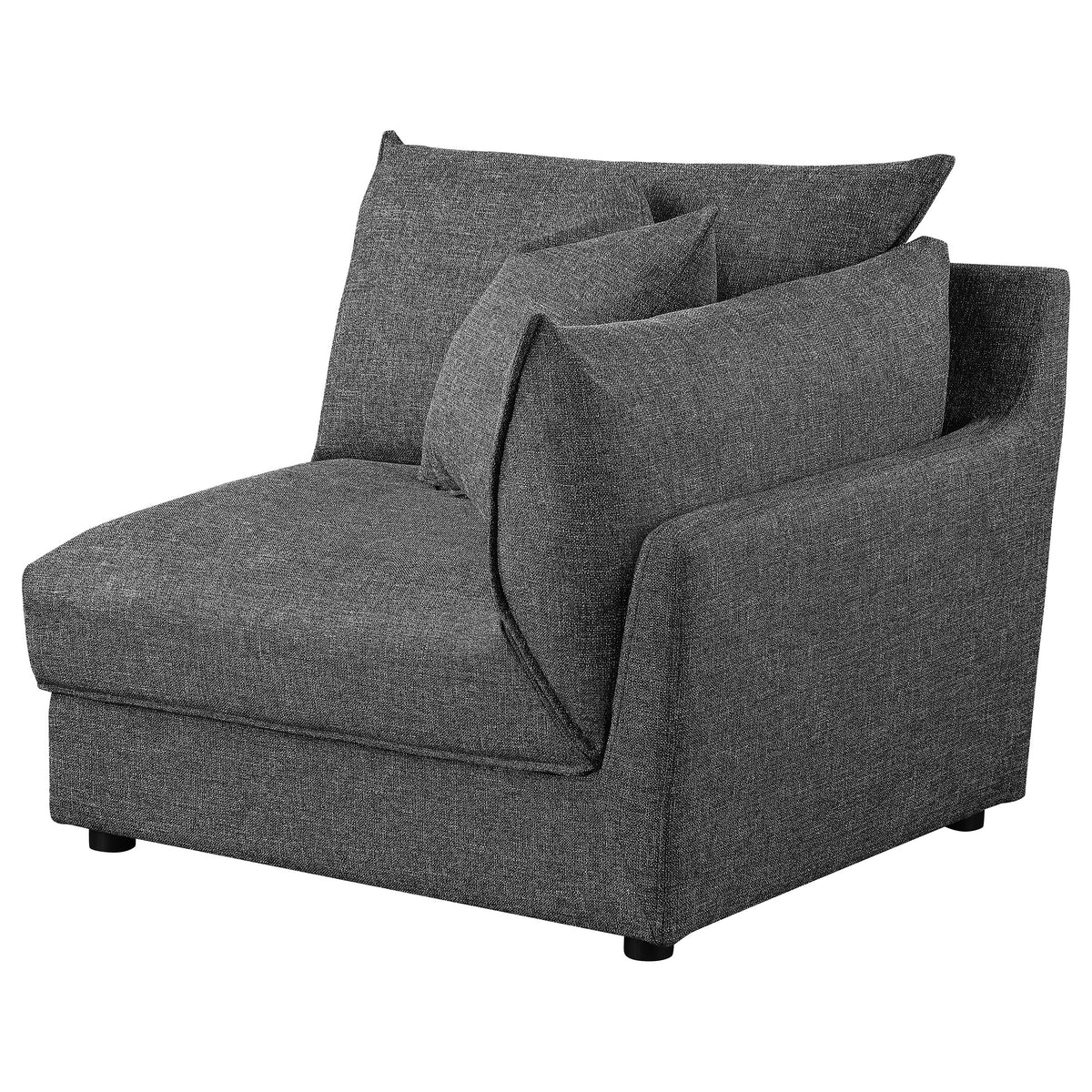 Sasha Upholstered Corner / LAF / RAF Chair Barely Black