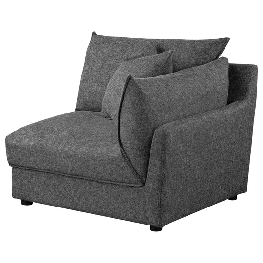 Sasha Upholstered Corner / LAF / RAF Chair Barely Black