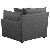 Sasha Upholstered Corner / LAF / RAF Chair Barely Black