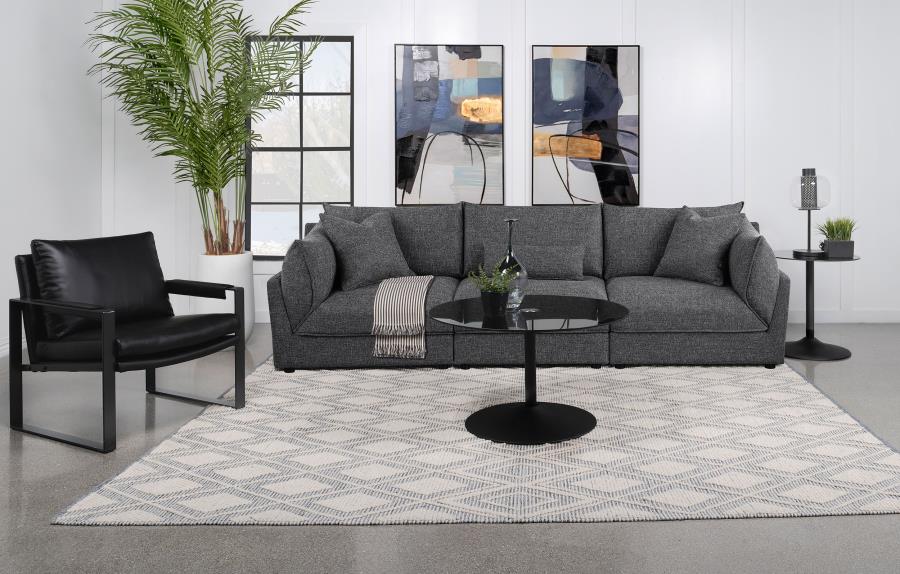 Sasha Upholstered Corner / LAF / RAF Chair Barely Black