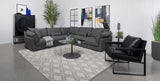 Sasha Upholstered Corner / LAF / RAF Chair Barely Black
