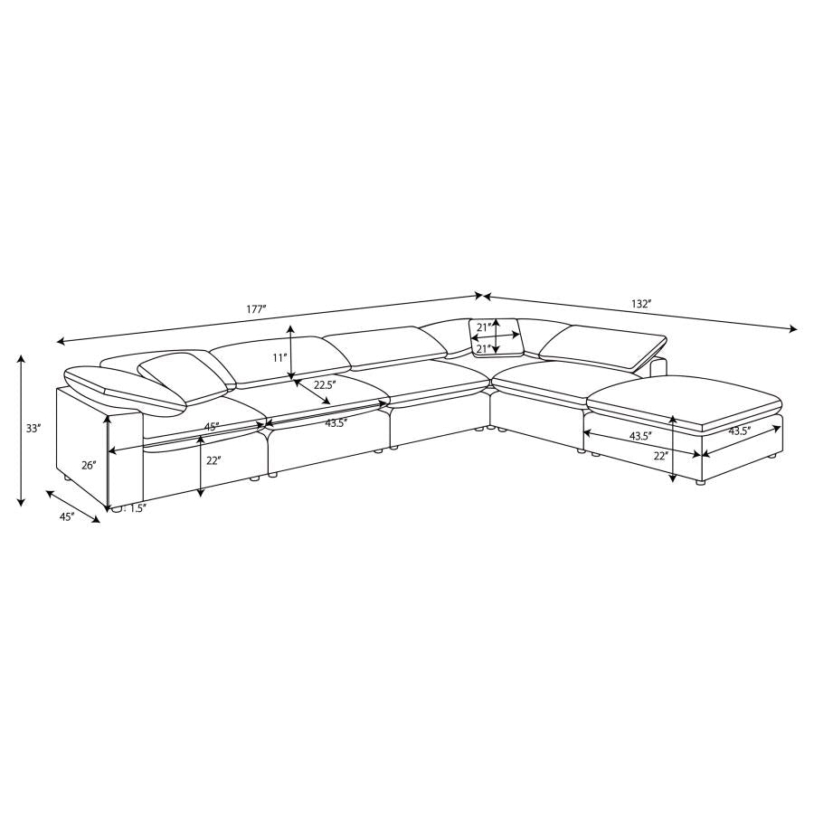 Raleigh - Boucle Upholstered Modular Sectional