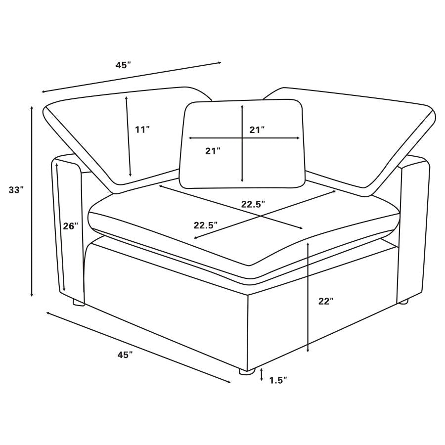Raleigh - Boucle Upholstered Modular Sectional