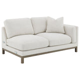 Geneva - Boucle Upholstered Sectional Chaise Sofa - Sand