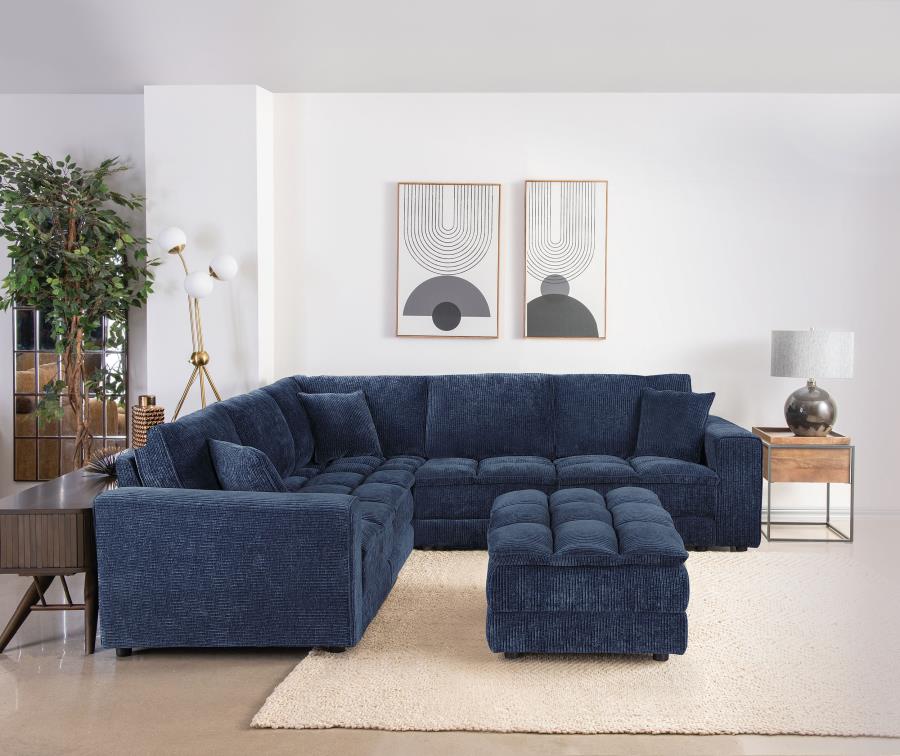 Atlantic Corduroy Upholstered Chair Blue