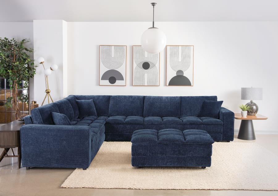 Atlantic Corduroy Upholstered Chair Blue