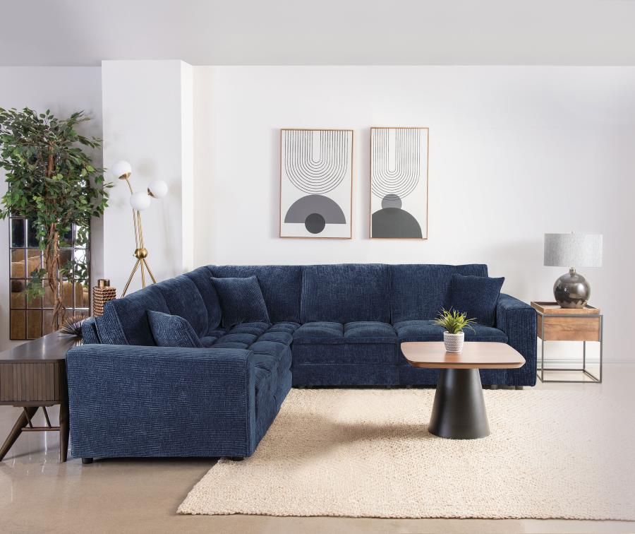 Atlantic Corduroy Upholstered Chair Blue