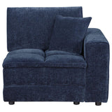 Atlantic Corduroy Upholstered Chair Blue