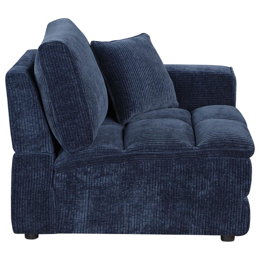 Atlantic Corduroy Upholstered Chair Blue