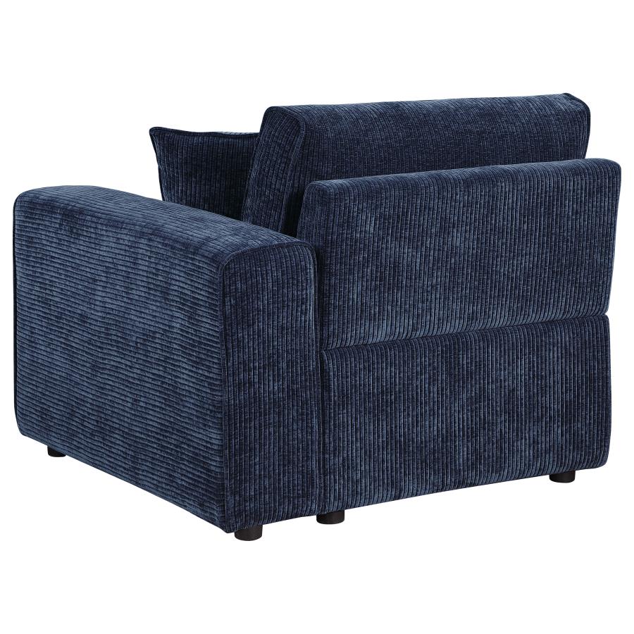 Atlantic Corduroy Upholstered Chair Blue