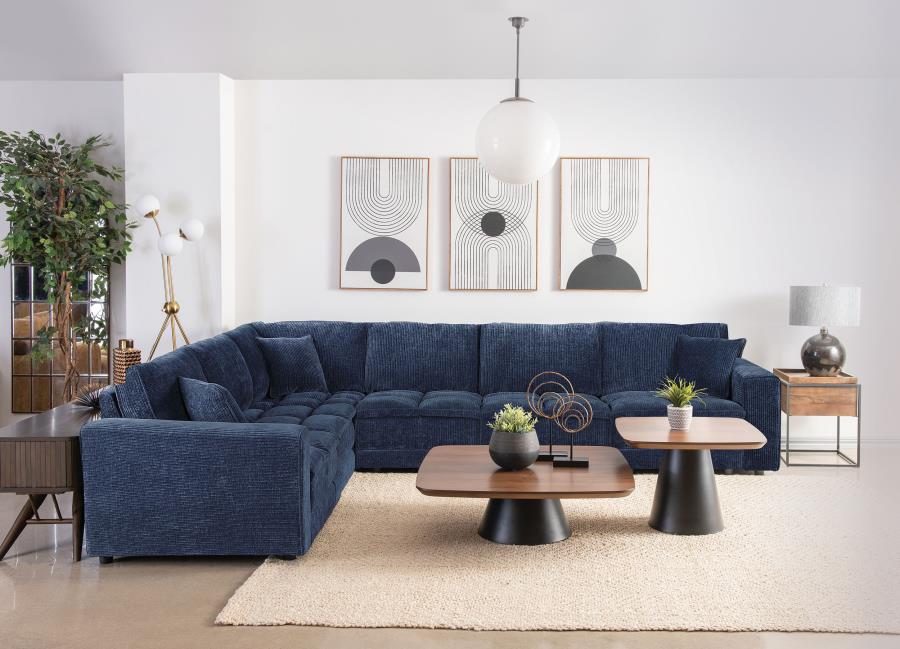 Atlantic Corduroy Upholstered Chair Blue