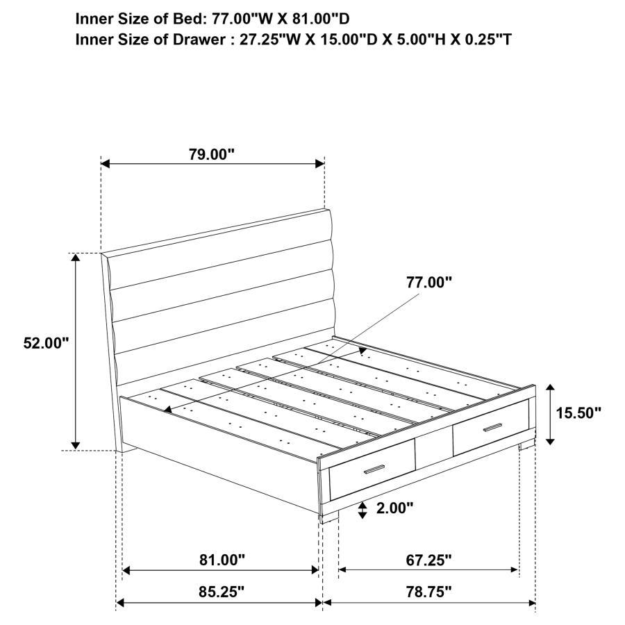 Felicity - Storage Bed by Coaster Fine Furniture | Bel Furniture