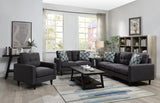 Watsonville Upholstered Track Arm Tufted Loveseat Grey