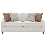 Christine - Upholstered Sloped Arm Sofa - Beige