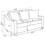 Christine - Upholstered Sloped Arm Loveseat - Beige
