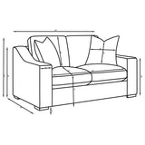 Ashlyn - Upholstered Track Arm Sofa Set