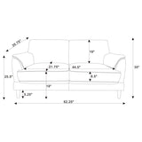 Selma - Velvet Upholstered Crescent Arm Loveseat - Rust