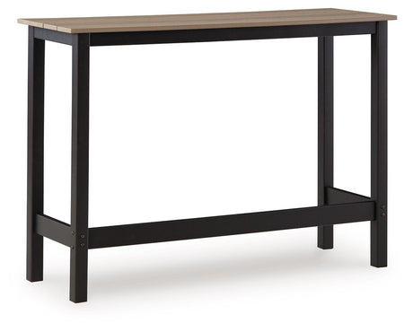 Shoreline Beach - Outdoor Counter Table And 2 Barstools (Set of 3) - Black / Beige - view 6