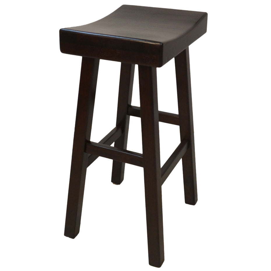 Backless Bar Height Chair With Footrest 30" - Espresso