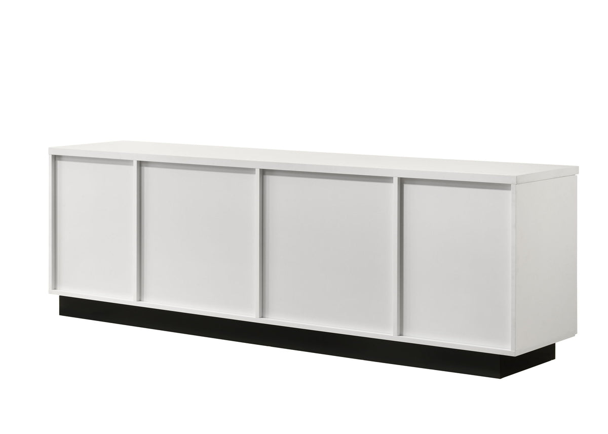 Matilda - TV Stand With Drawers - White Finish by Lilola Home | Bel Furniture