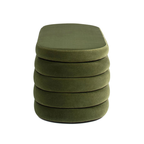 Fuji - Upholstered Oval Storage Bench by Jennifer Taylor Home | Bel Furniture