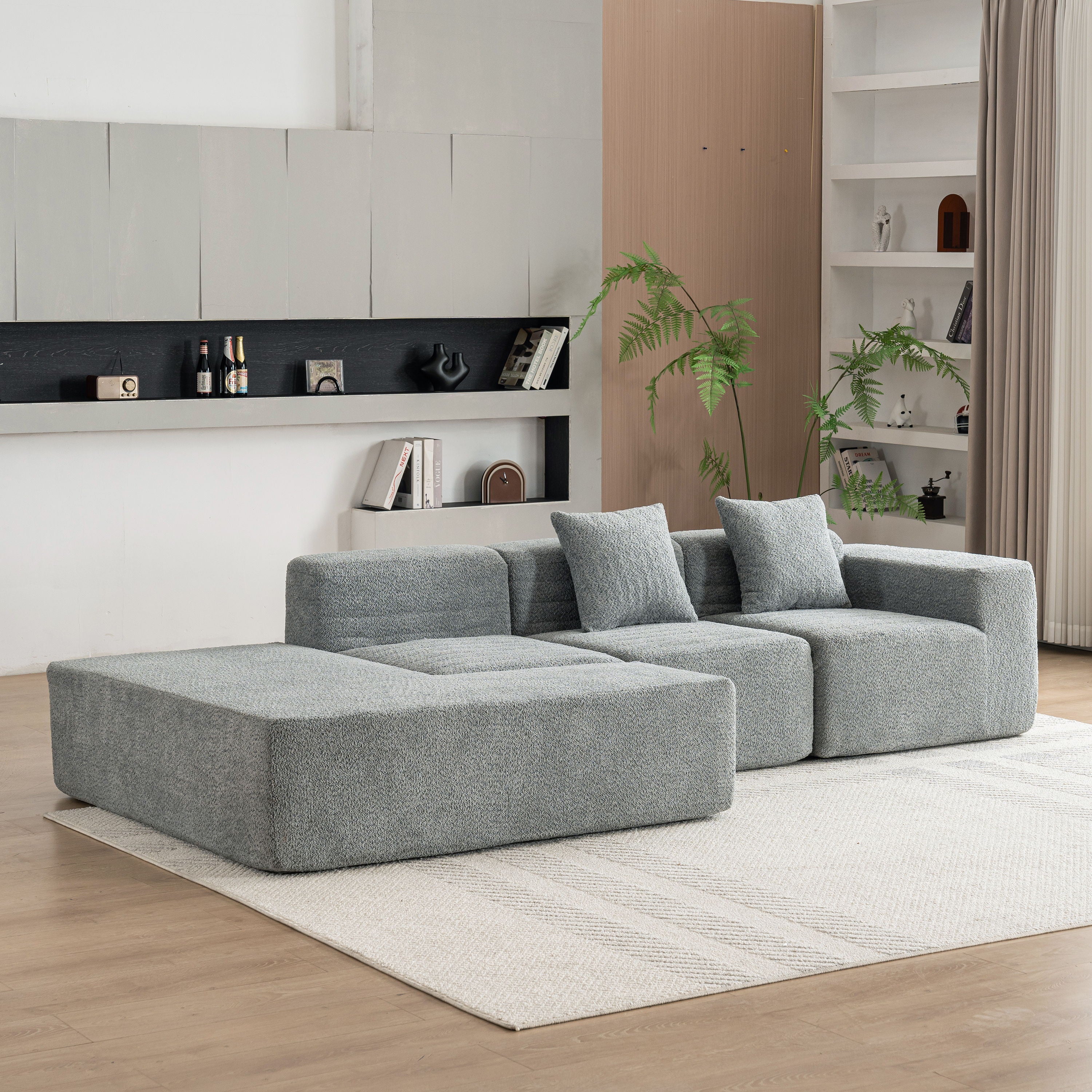 Sectional Sofa Full-Compressed Sofa Couch Free-Combined Sofa For Living Room