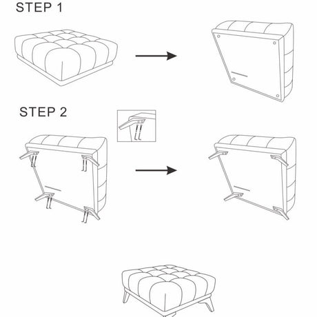 Addison - Square Upholstered Ottoman - view 9