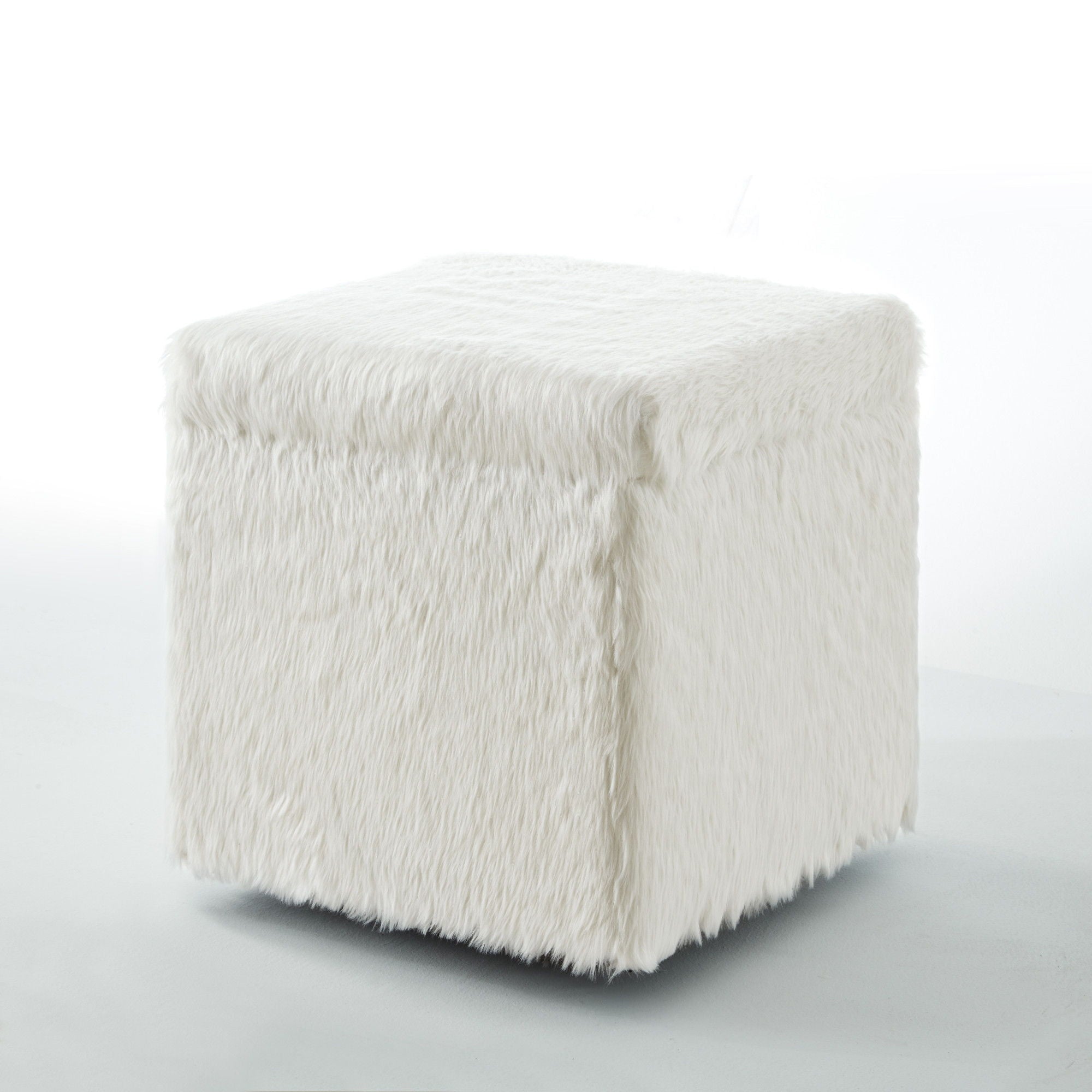 Faux Fur Storage - White / Black